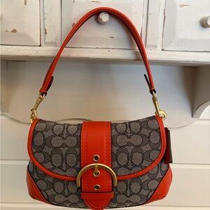 Coach Soho Flap Bag in Orange Signature